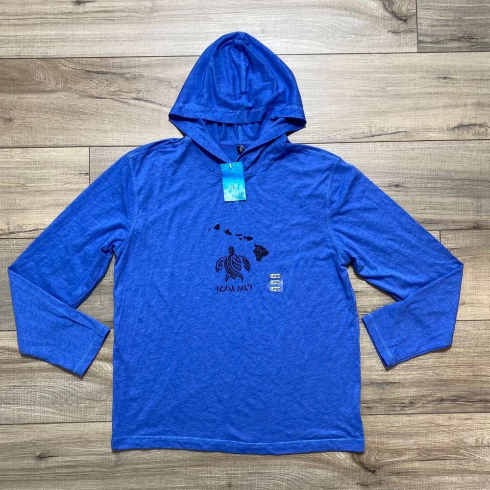 Primease Unisex Youth Kaua’i Turtle Long Sleeve Hoodie Size‎ Large Blue